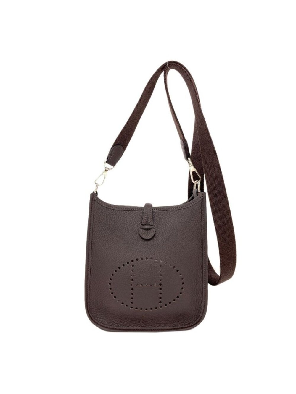 Hermes Evelyne TPM Silver Shoulder Bag Taurillon